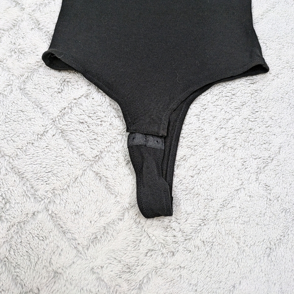 Madewell Bodysuit Women's XS Black Tank Thong Soft Stretchy Fitted Adjustable - Picture 2 of 8